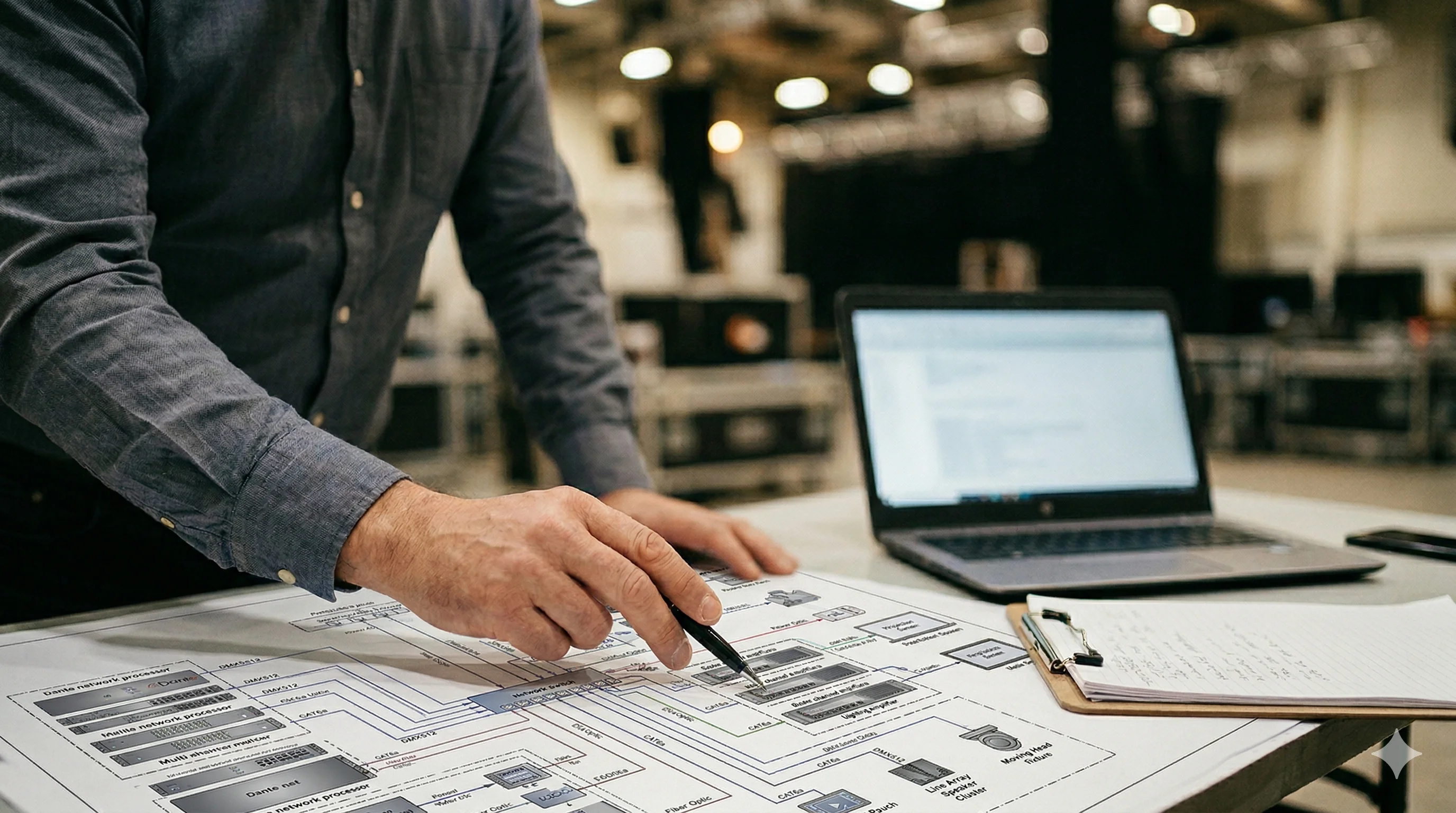 図面をレビューするコンサルタント